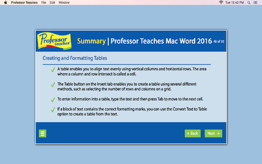 Can i run Professor Teaches Word 2016 – Mac