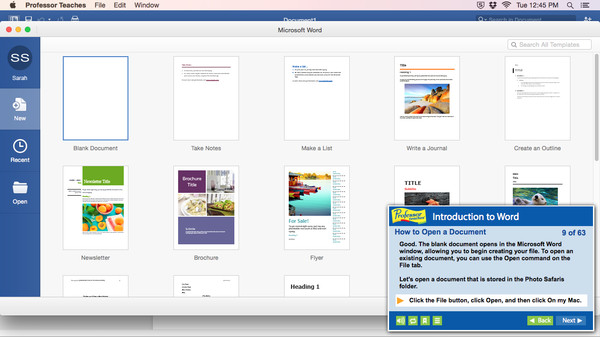 Professor Teaches Word 2016 – Mac recommended requirements