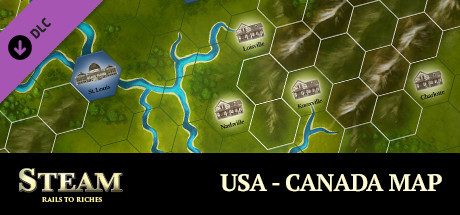 Steam: Rails to Riches - USA-Canada Map cover art