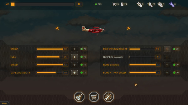 Aircraft Evolution game for Linux 1
