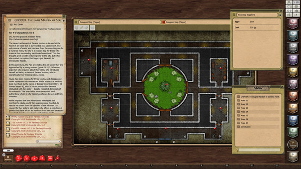 Скриншот из Fantasy Grounds - Mini-Dungeon #024: The Lapis Maiden of Serena Hortum (PFRPG)