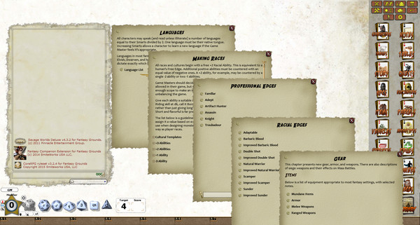 Скриншот из Fantasy Grounds - Fantasy Companion (Savage Worlds)