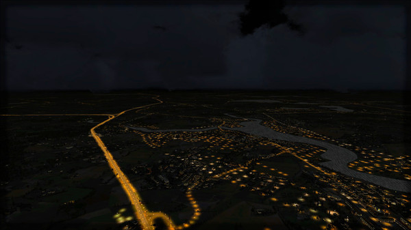 Скриншот из FSX Steam Edition: Night Environment: Germany Add-On