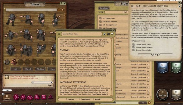 Скриншот из Fantasy Grounds - Compass Point 01: Gnome Crystal Mine (3.5E)