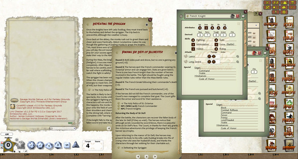 Скриншот из Fantasy Grounds - Daring Tales of Chivalry #01: A Knights Tale (Savage Worlds)