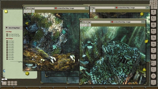 Скриншот из Fantasy Grounds - Black Scroll Games - Hut of Half-Blood Hag (Map Pack)