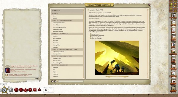 Скриншот из Fantasy Grounds - The Last Parsec: Eris Beta-V (Savage Worlds)