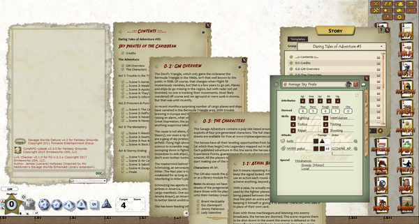 Скриншот из Fantasy Grounds - Daring Tales of Adventure 05: Sky Pirates of the Caribbean (Savage Worlds)