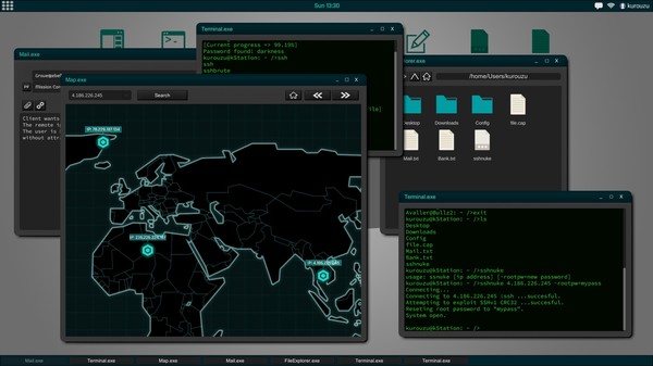Скриншот из Grey Hack