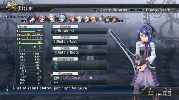 Скриншот из The Legend of Heroes: Trails of Cold Steel - Laura's Casuals