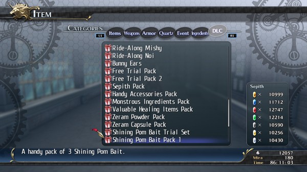 Скриншот из The Legend of Heroes: Trails of Cold Steel - Shining Pom Bait Pack 1