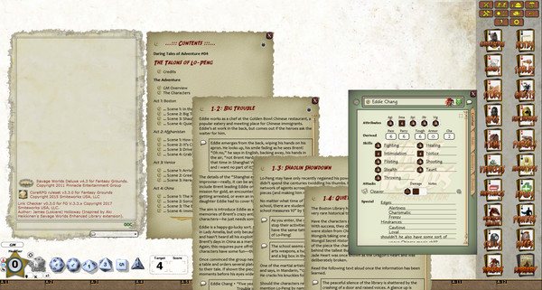 Скриншот из Fantasy Grounds - Daring Tales of Adventure 04: The Talons of LoPeng (Savage Worlds)