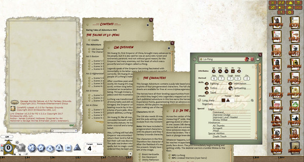 Скриншот из Fantasy Grounds - Daring Tales of Adventure 04: The Talons of LoPeng (Savage Worlds)