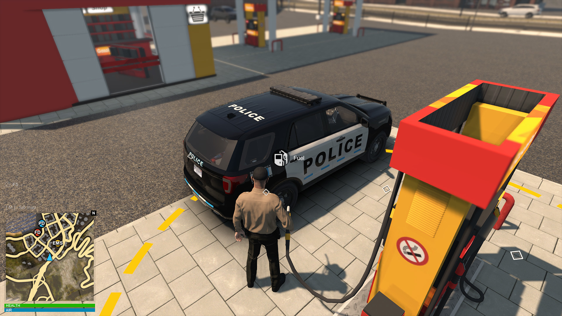 Flashing lights police simulator download