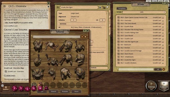 Скриншот из Fantasy Grounds - Compass Point 04 - Grunk's Lair (3.5E)