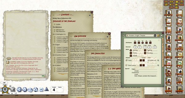 Скриншот из Fantasy Grounds - Daring Tales of Adventure 03: Treasure of the Templars (Savage Worlds)