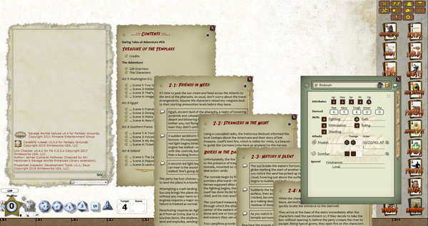 Скриншот из Fantasy Grounds - Daring Tales of Adventure 03: Treasure of the Templars (Savage Worlds)