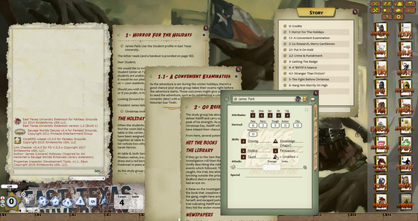 Скриншот из Fantasy Grounds - ETU: Horror for the Holidays (Savage Worlds)