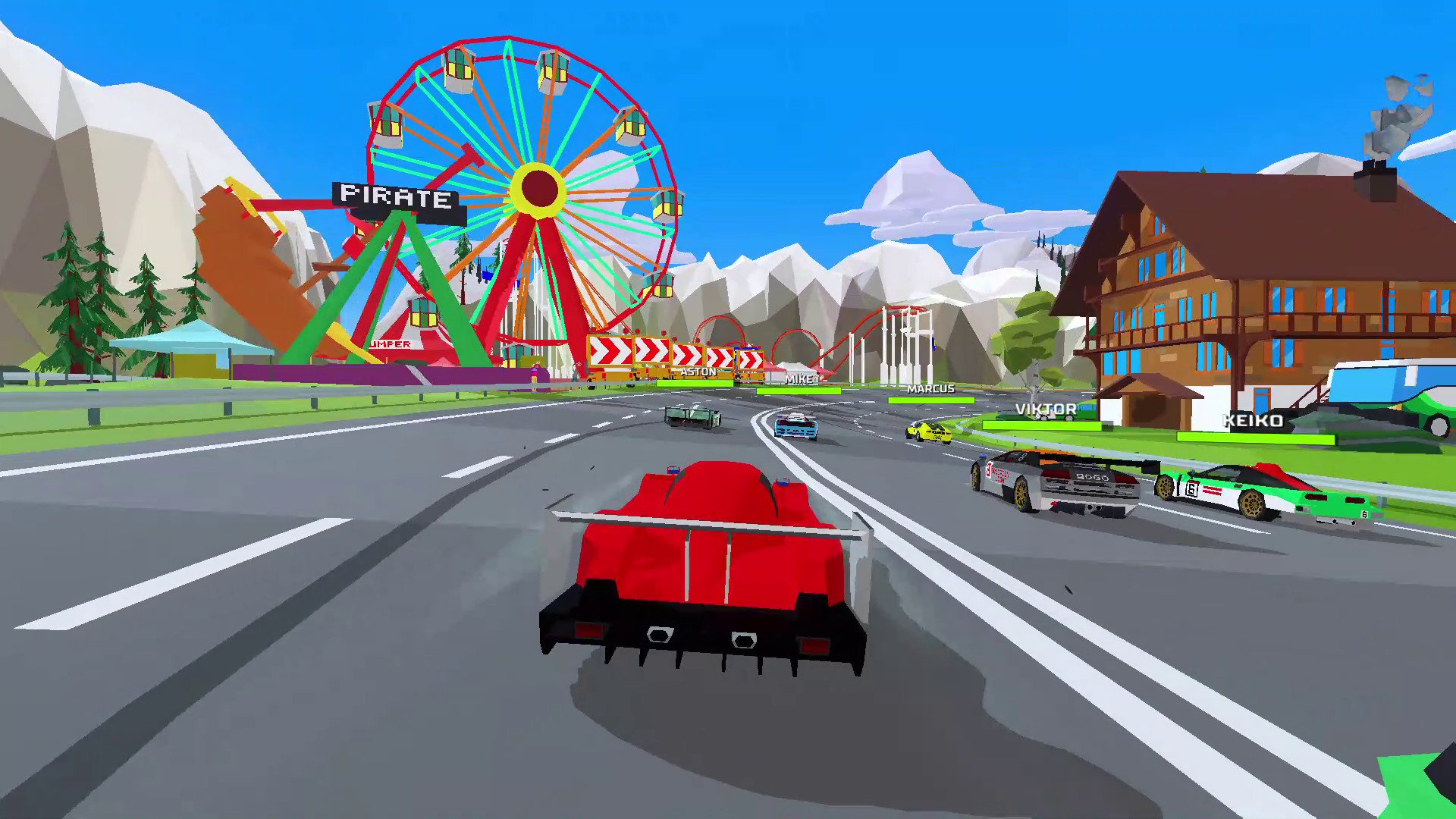 HotShot Low-Polygon Racing on Linux 2 in-game race
