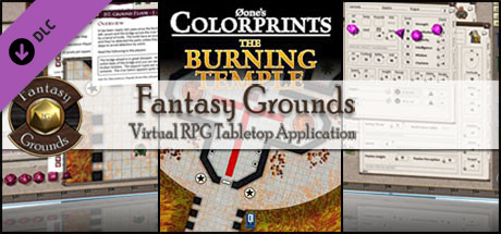 Fantasy Grounds - 0one's Colorprints #3: The Burning Temple (Map Pack) cover art