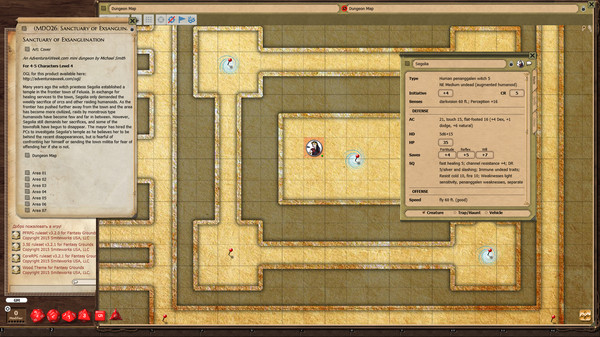 Скриншот из Fantasy Grounds - Mini-Dungeon #026: Sanctuary of Exsanguination (PFRPG)