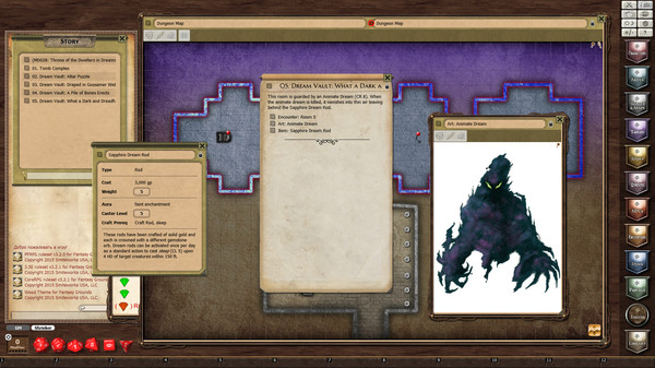 Скриншот из Fantasy Grounds - Mini-Dungeon #028: Throne of the Dwellers in Dreams (PFRPG)