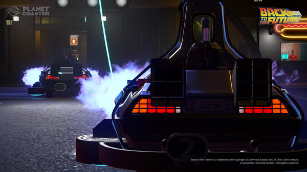Скриншот из Planet Coaster - Back to the Future™ Time Machine Construction Kit