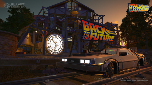 Скриншот из Planet Coaster - Back to the Future™ Time Machine Construction Kit