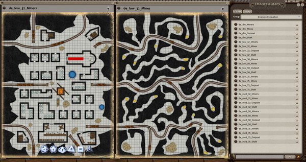 Скриншот из Fantasy Grounds - 0one's Colorprints #7: Dwarven Excavation (Map Pack)