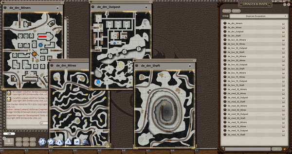 Скриншот из Fantasy Grounds - 0one's Colorprints #7: Dwarven Excavation (Map Pack)