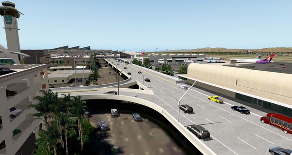 Скриншот из X-Plane 11 - Add-on: FunnerFlight - Airport Los Angeles International V2