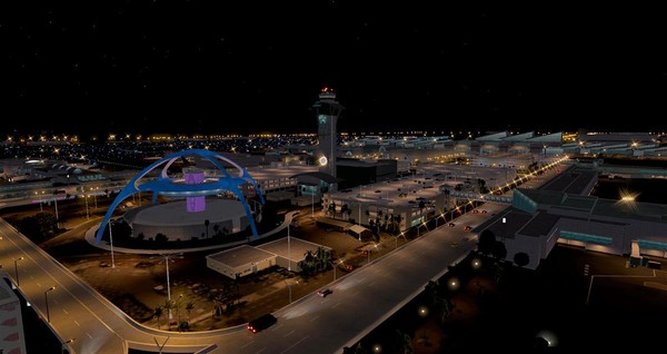 Скриншот из X-Plane 11 - Add-on: FunnerFlight - Airport Los Angeles International V2
