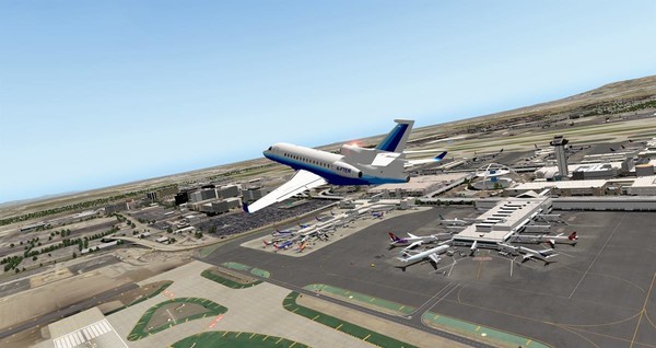 Скриншот из X-Plane 11 - Add-on: FunnerFlight - Airport Los Angeles International V2