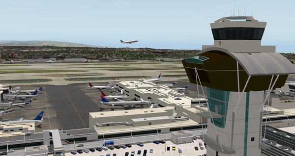 Скриншот из X-Plane 11 - Add-on: FunnerFlight - Airport Los Angeles International V2