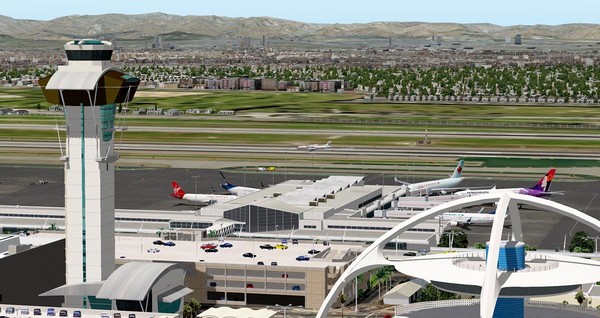 Скриншот из X-Plane 11 - Add-on: FunnerFlight - Airport Los Angeles International V2