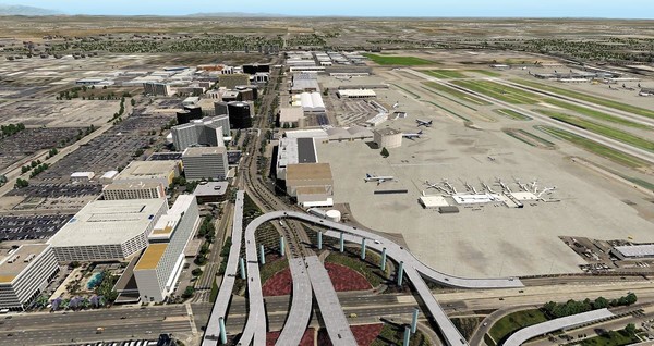 Скриншот из X-Plane 11 - Add-on: FunnerFlight - Airport Los Angeles International V2