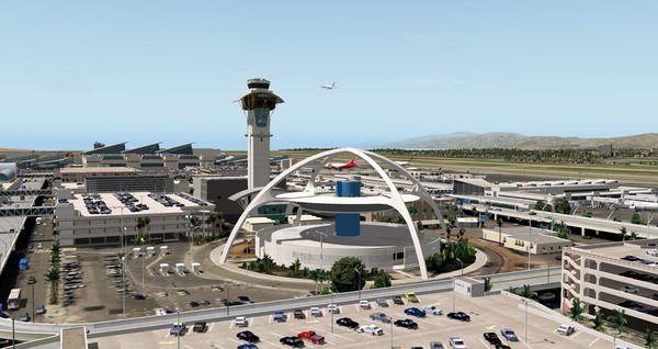 Скриншот из X-Plane 11 - Add-on: FunnerFlight - Airport Los Angeles International V2