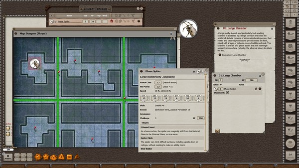 Скриншот из Fantasy Grounds - Mini-Dungeon #025: The Phase Spider Lair (5E)