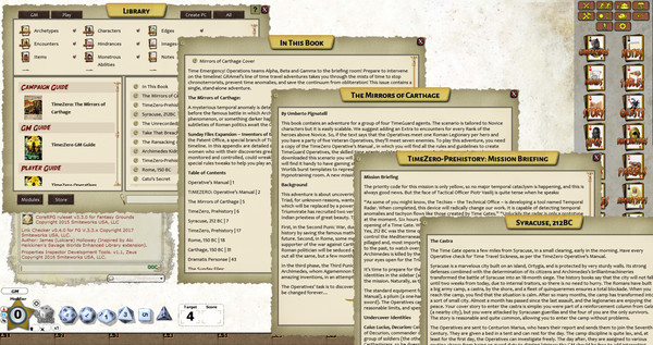 Скриншот из Fantasy Grounds - TIMEZERO: The Mirrors of Carthage (Savage Worlds)