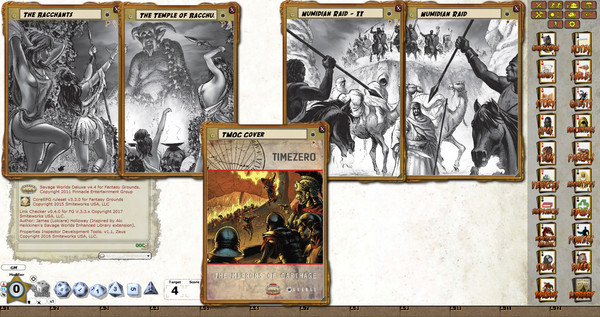 Скриншот из Fantasy Grounds - TIMEZERO: The Mirrors of Carthage (Savage Worlds)