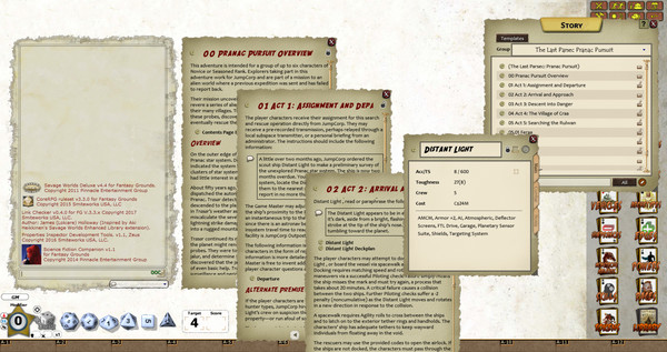 Скриншот из Fantasy Grounds - The Last Parsec: Pranac Pursuit (Savage Worlds)