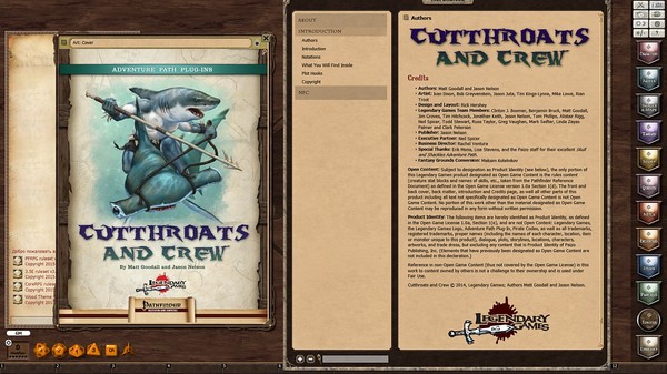 Скриншот из Fantasy Grounds - Cutthroats and Crew (PFRPG)