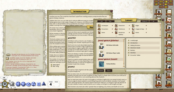 Скриншот из Fantasy Grounds - Fantasy Bestiary Toolkit (Savage Worlds)