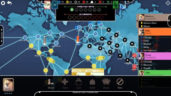 Скриншот из Pandemic: The Board Game