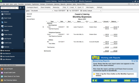 Professor Teaches QuickBooks 2017 requirements