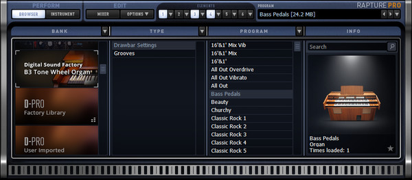 Скриншот из Xpack - Digital Sound Factory - B3 Tone Wheel Organ