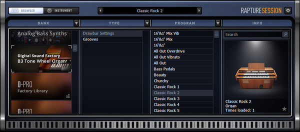 Скриншот из Xpack - Digital Sound Factory - B3 Tone Wheel Organ