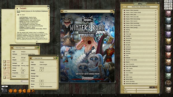 Скриншот из Fantasy Grounds - Winter’s Roar: Vikmordere Bestiary (PFRPG)