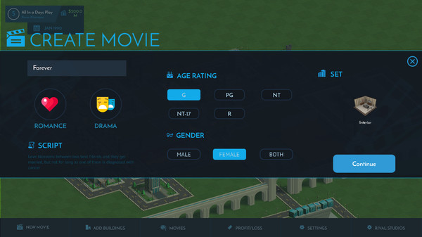 Movie Studio Tycoon requirements