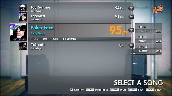 Скриншот из Rocksmith® 2014 Edition – Remastered – Lady Gaga - “Poker Face”